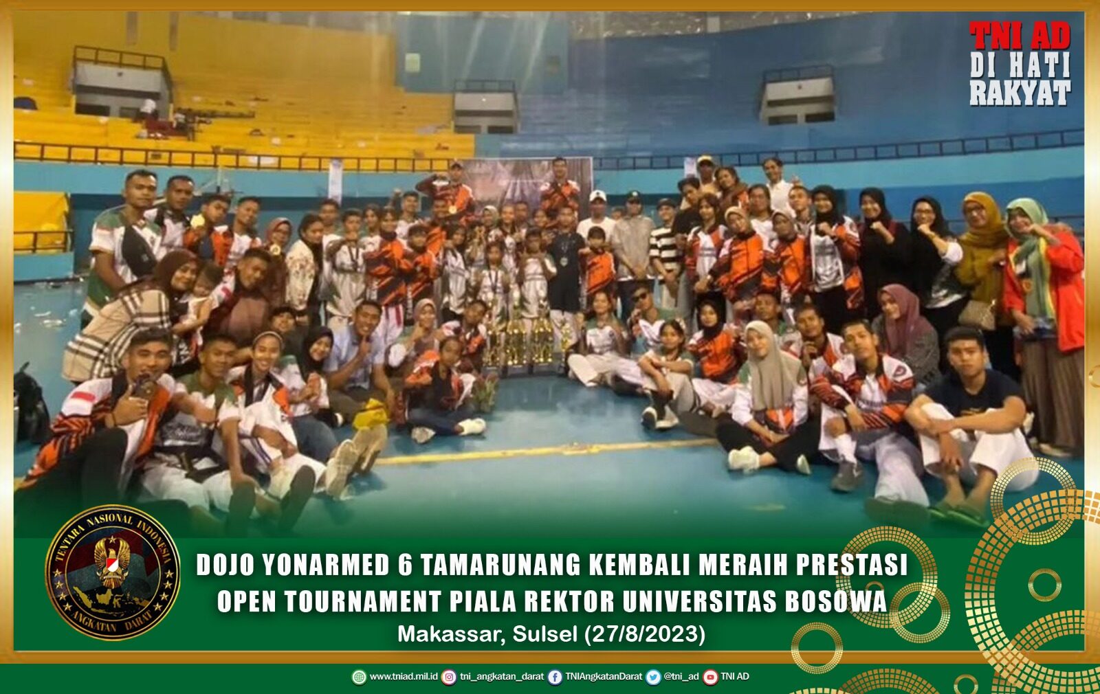 Dojo Yonarmed 6 Tamarunang Kembali Meraih Prestasi Open Tournament Piala Rektor Universitas Bosowa