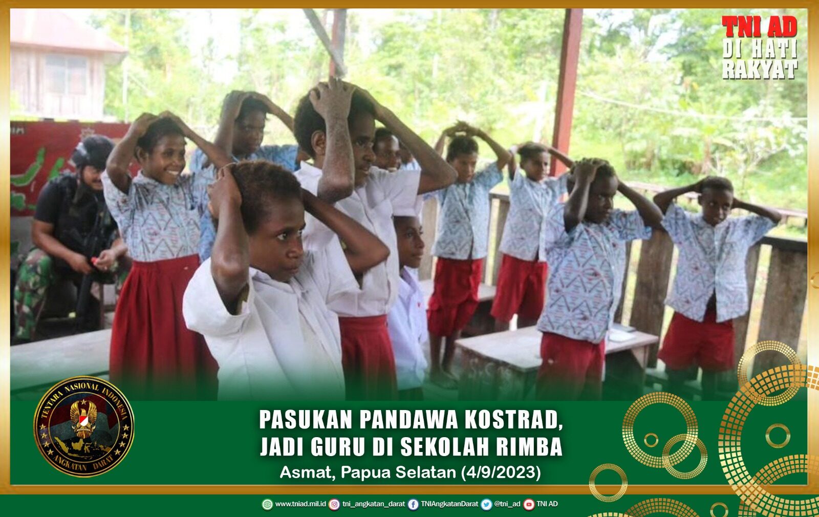 Pasukan Pandawa Kostrad, Jadi Guru di Sekolah Rimba