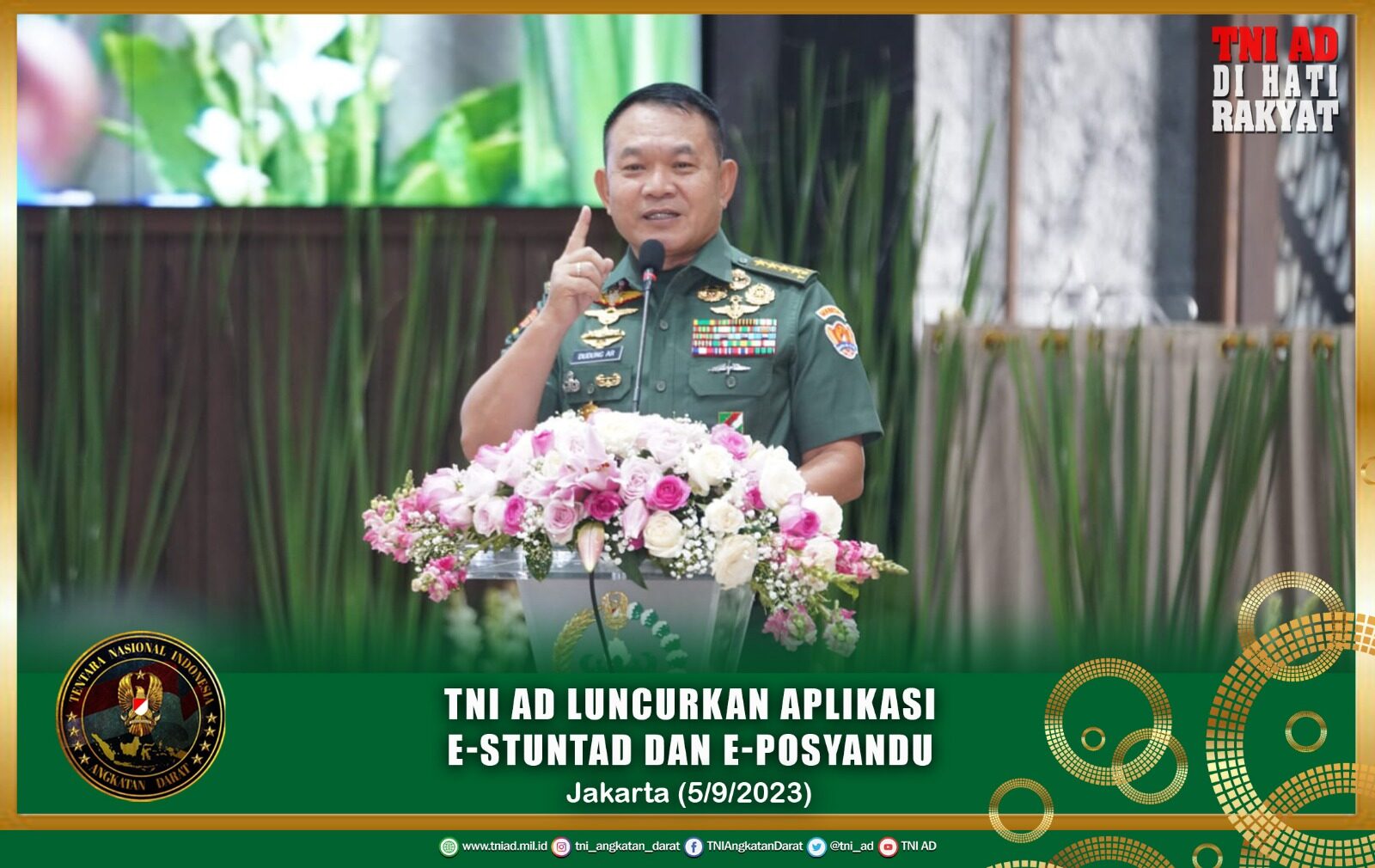 TNI AD Luncurkan Aplikasi e-Stuntad dan e-Posyandu