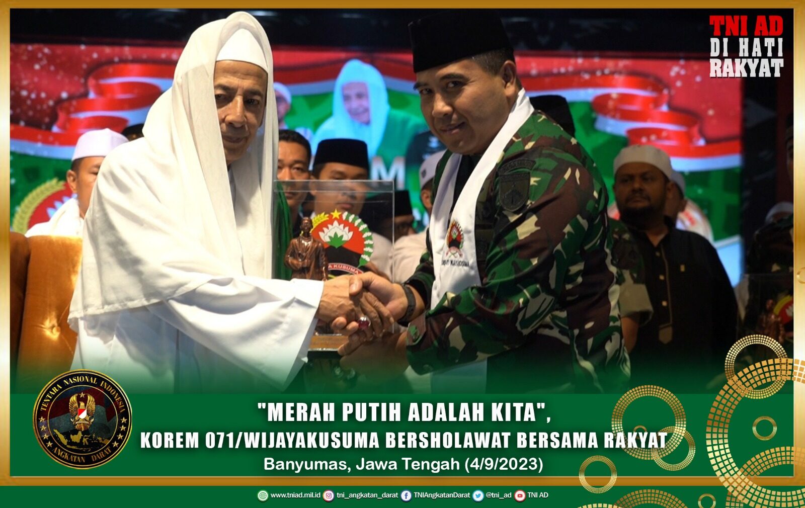 "Merah Putih Adalah Kita", Korem 071/Wijayakusuma Bersholawat Bersama Rakyat