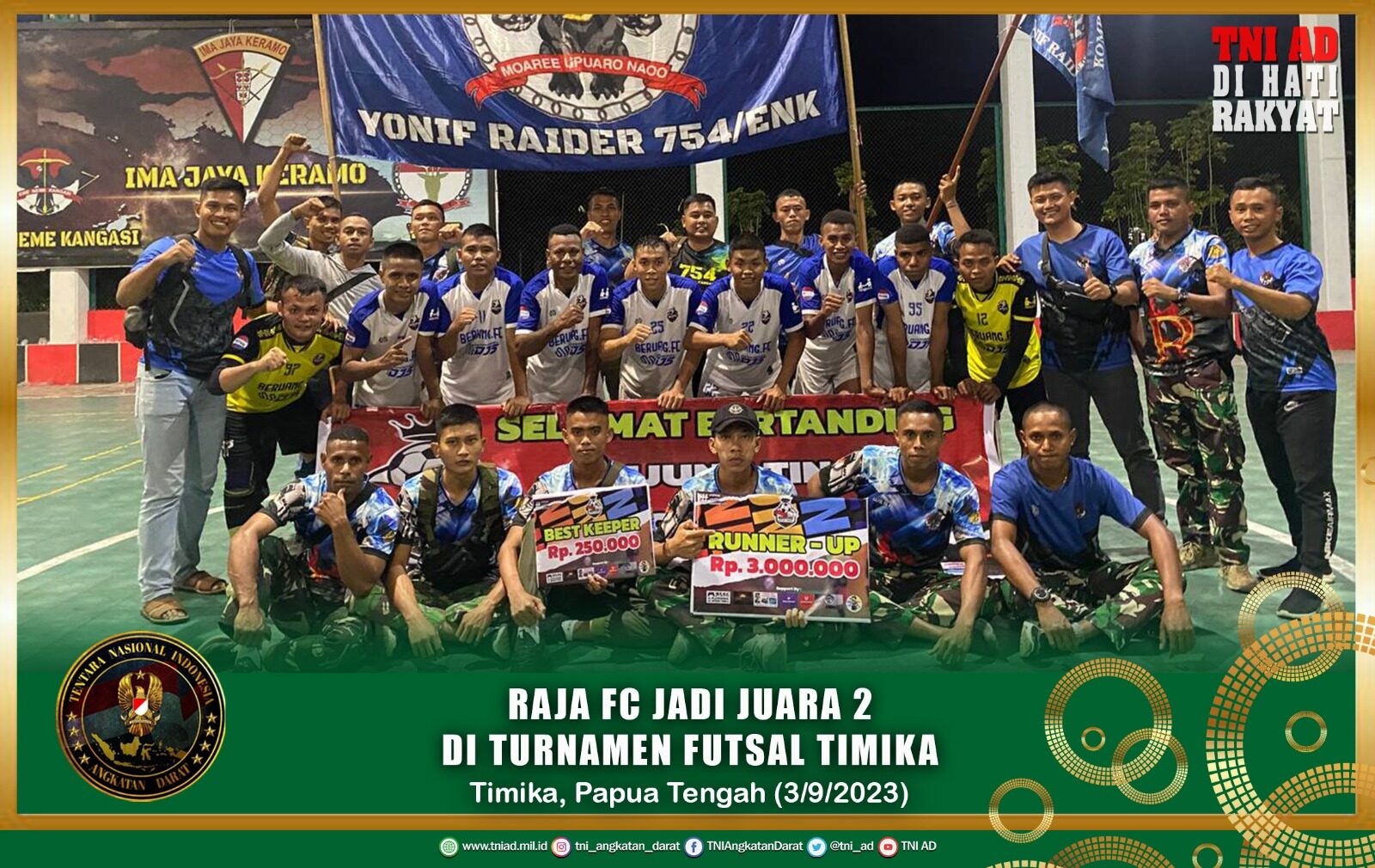 Raja FC Jadi Juara 2 di Turnamen Futsal Timika