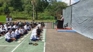 Personel Yonarmed 18/Buritkang Gelar Sholat Istisqo dan Doa Bersama