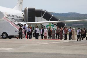 Pangdam IM Sambut Kedatangan Wakil Presiden RI di Bandara Sultan Iskandar Muda Aceh Besar