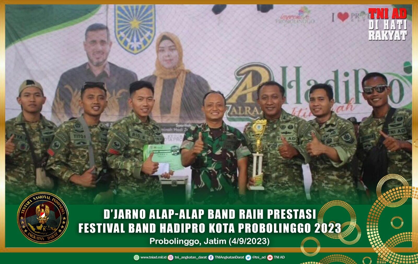 D’jarno Alap-Alap Band Raih Prestasi Festival Band Hadipro Kota Probolinggo 2023