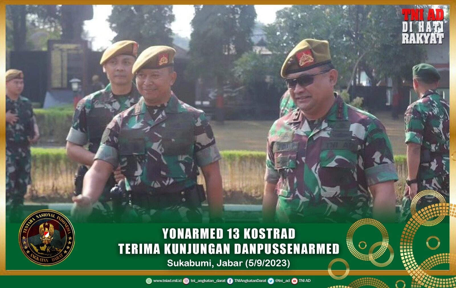 Yonarmed 13 Kostrad Terima Kunjungan Danpussenarmed