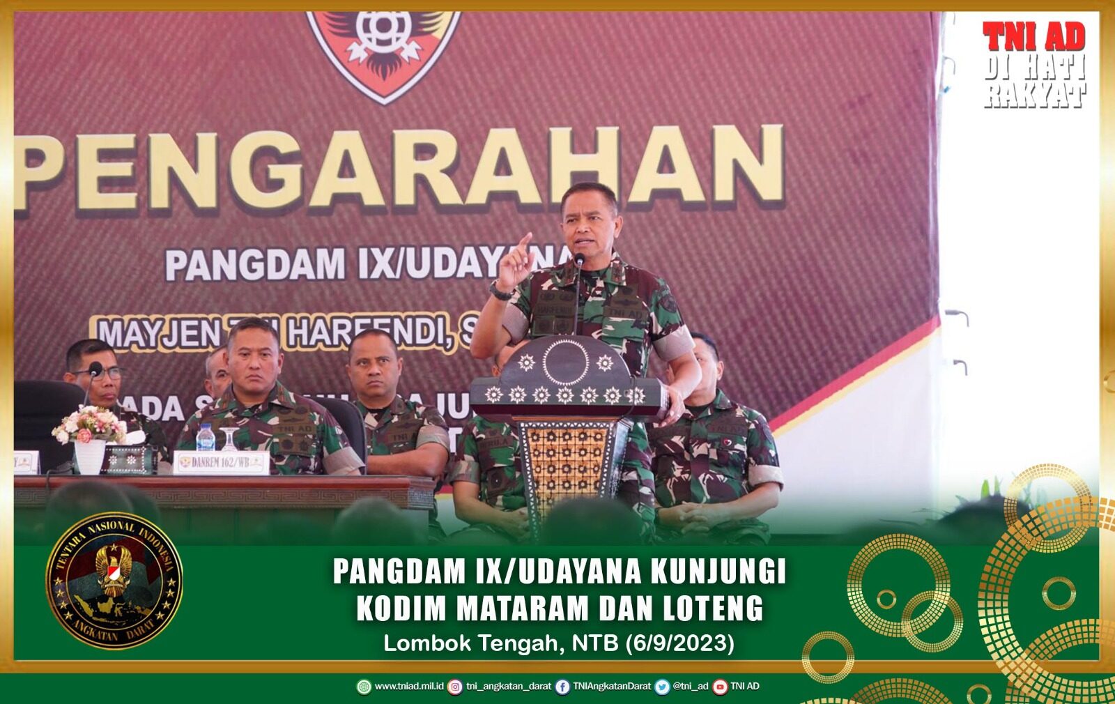 Pangdam IX/Udayana Kunjungi Kodim Mataram dan Loteng