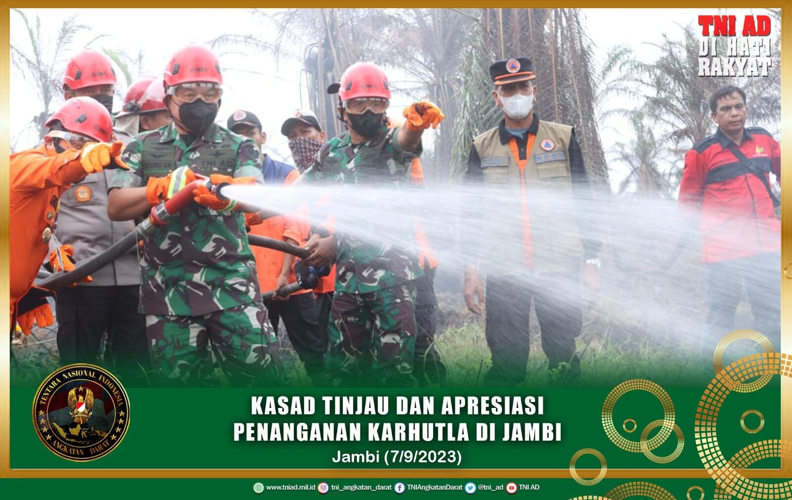 Kasad Tinjau dan Apresiasi Penanganan Karhutla di Jambi