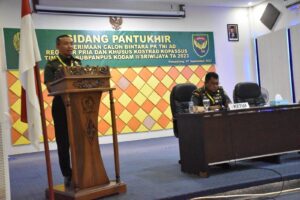 Kasdam II/Sriwijaya Pimpin Sidang Pantukhir Calon Bintara Tingkat Subpanpus Kodam II/Swj TA 2023