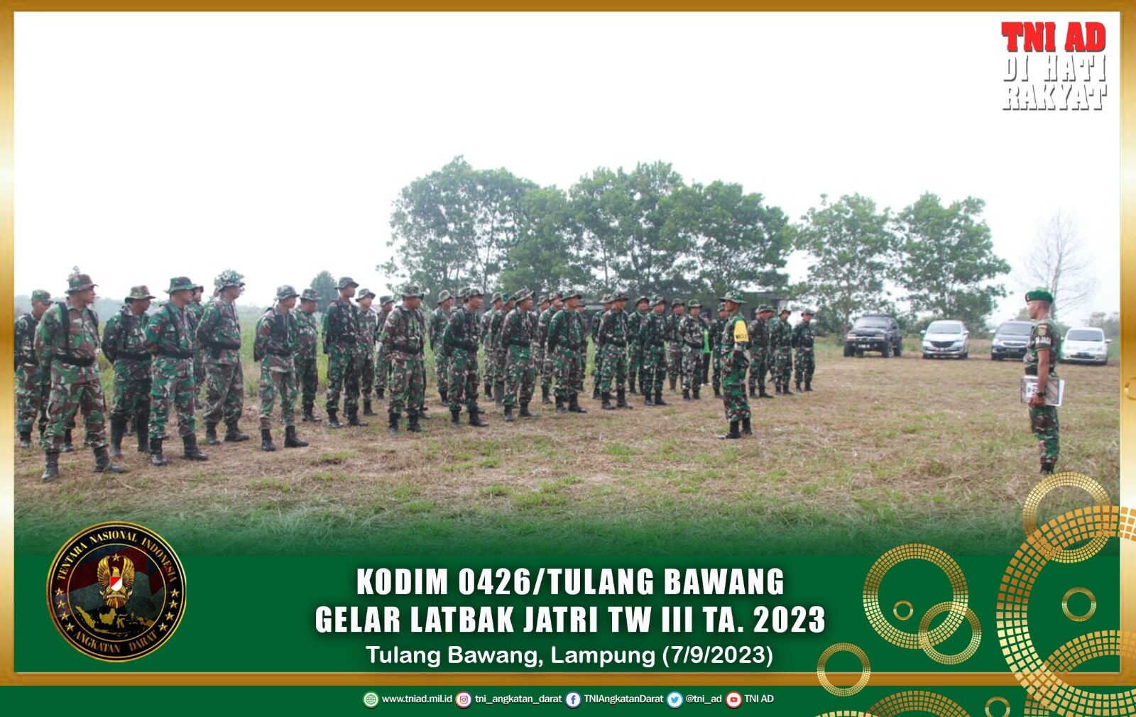 Kodim 0426/Tulang Bawang Gelar Latbak Jatri TW III TA. 2023