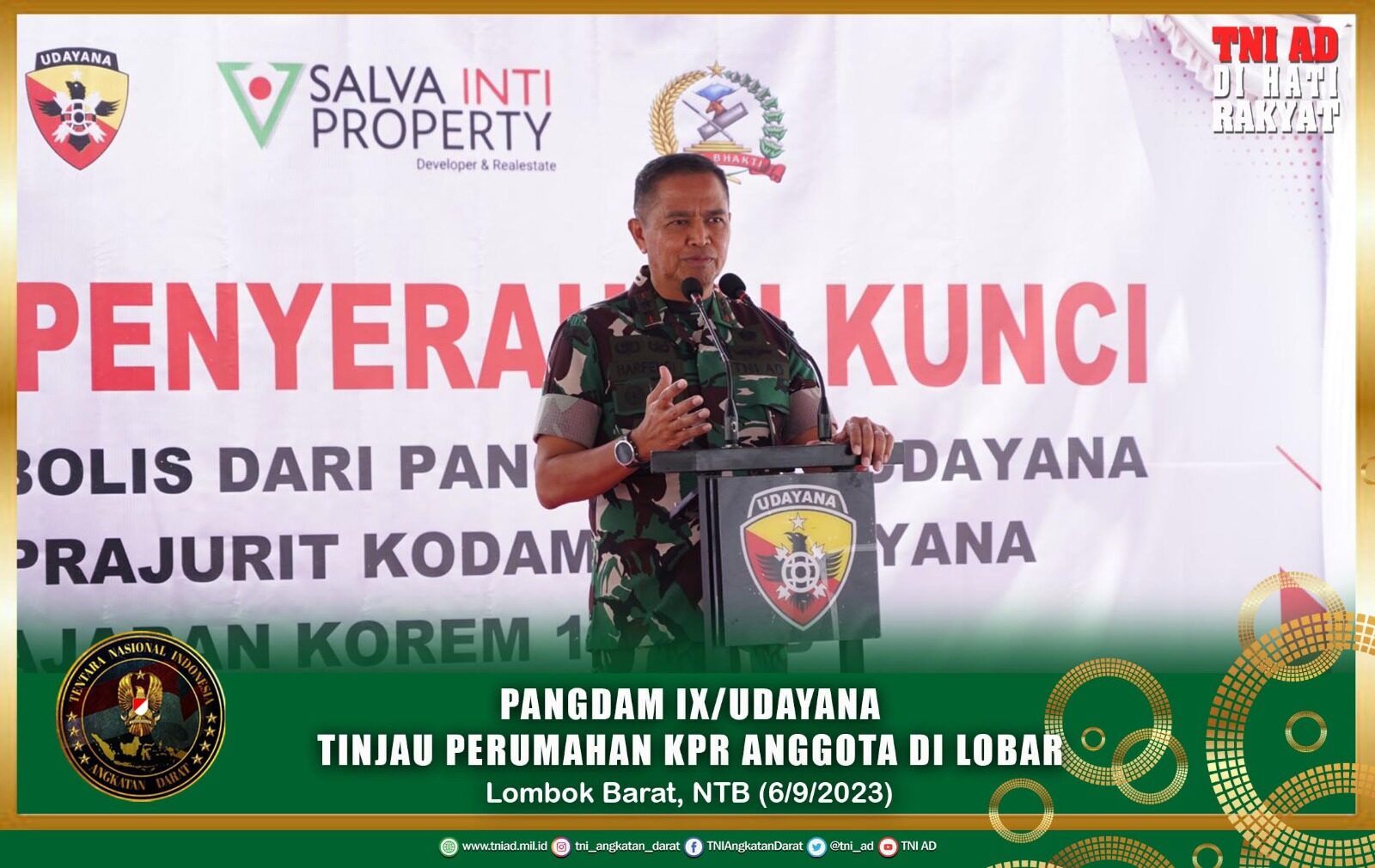 Pangdam IX/Udayana Tinjau Perumahan KPR Anggota di Lobar