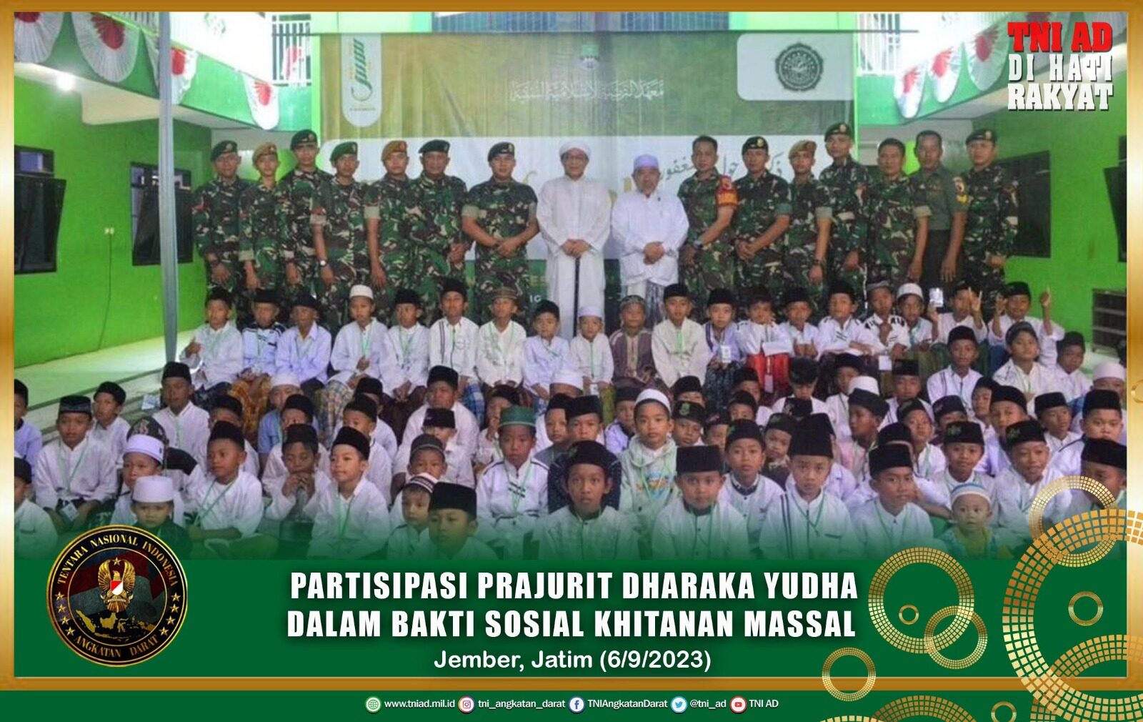 Partisipasi Prajurit Dharaka Yudha Dalam Bakti Sosial Khitanan Massal