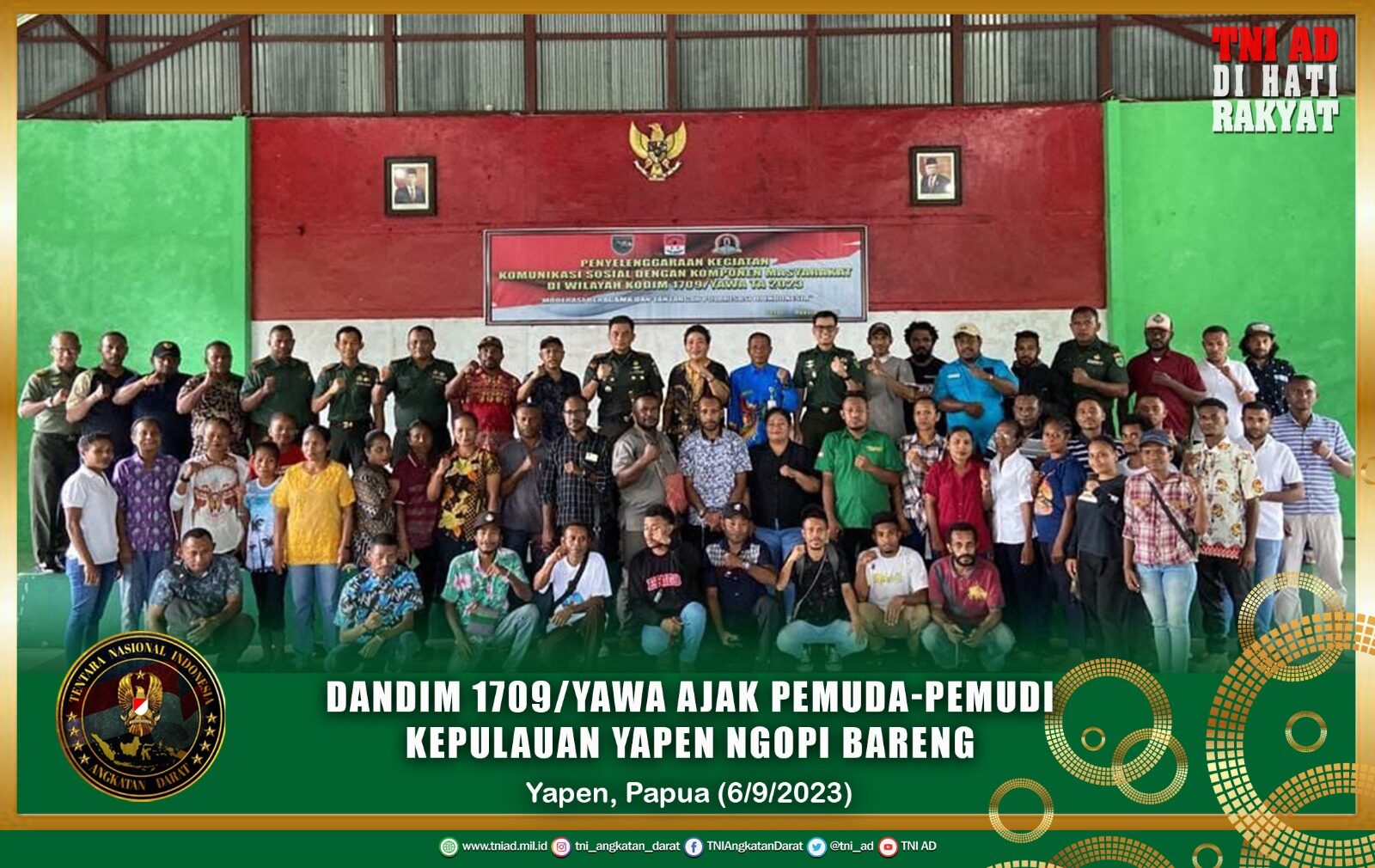 Dandim 1709/Yawa Ajak Pemuda-Pemudi Kepulauan Yapen Ngopi Bareng