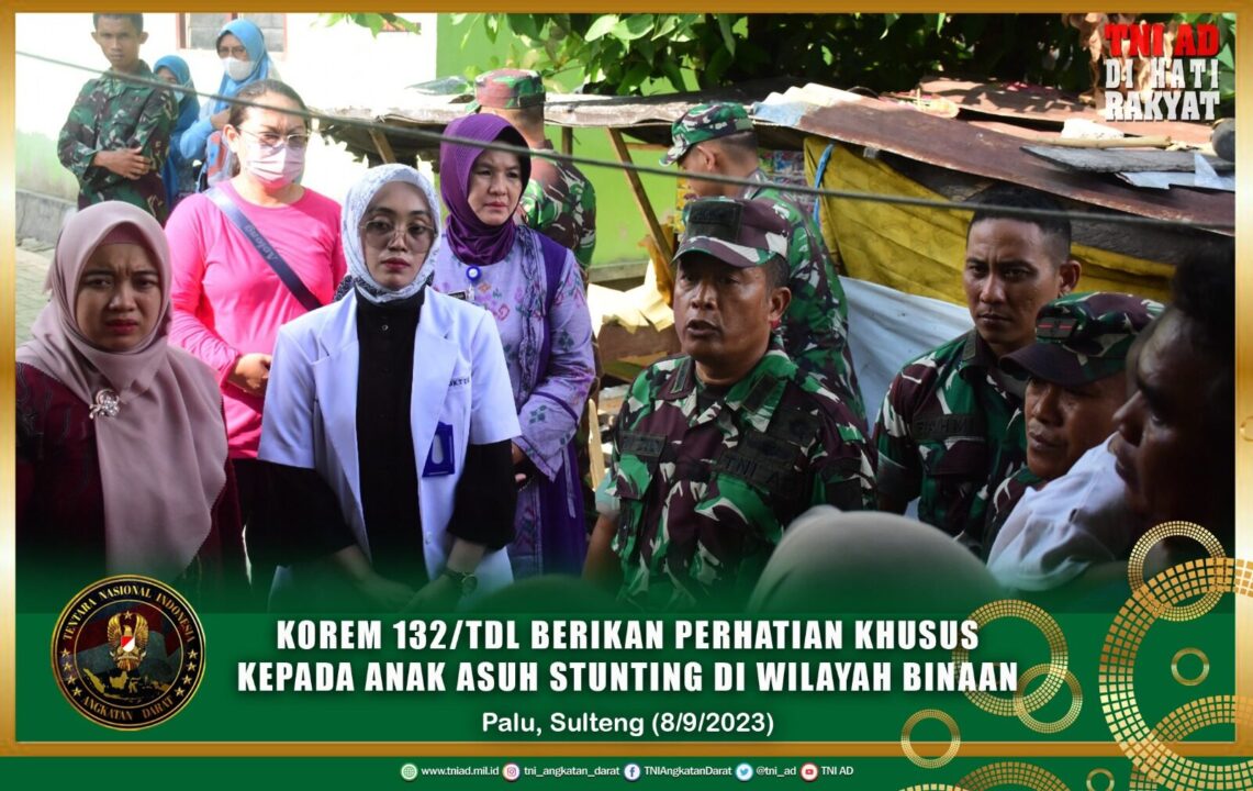 Korem 132/Tdl Berikan Perhatian Khusus Kepada Anak Asuh Stunting di Wilayah Binaan