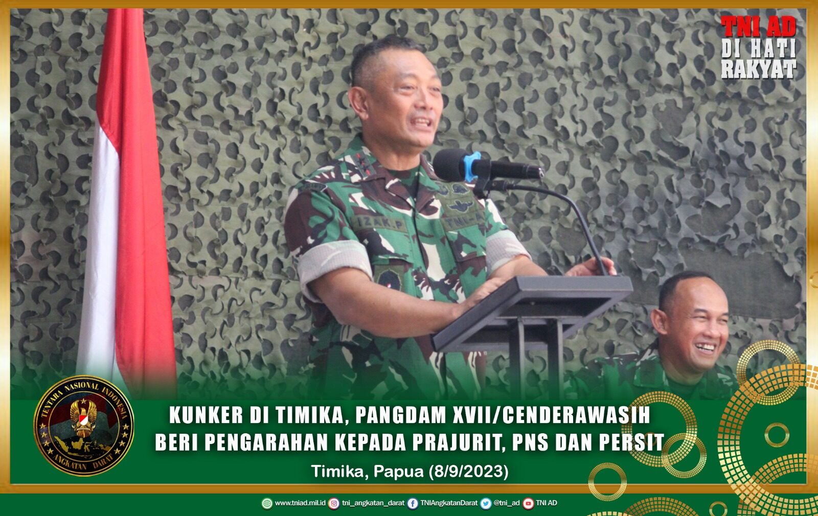 Kunker Di Timika, Pangdam XVII/Cenderawasih Beri Pengarahan Kepada Prajurit, PNS dan Persit