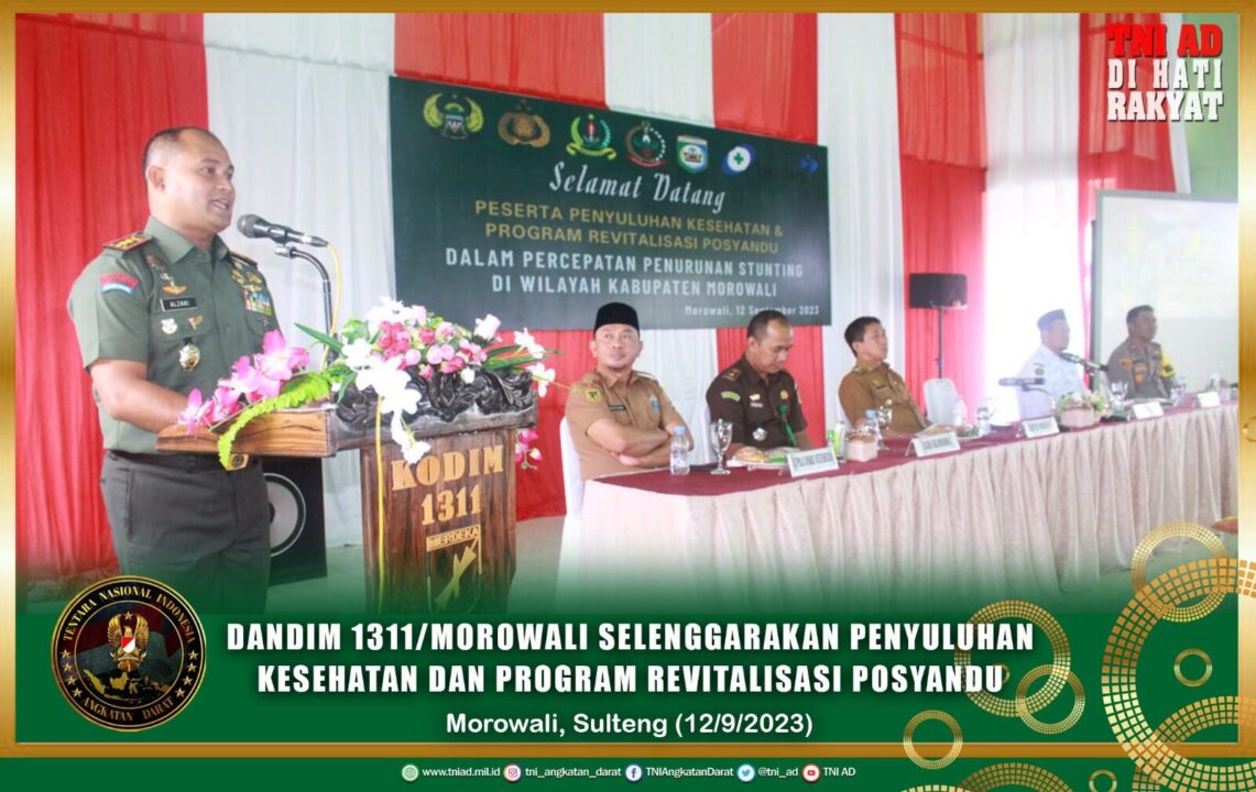 Dandim 1311/Morowali Selenggarakan Penyuluhan Kesehatan dan Program Revitalisasi Posyandu