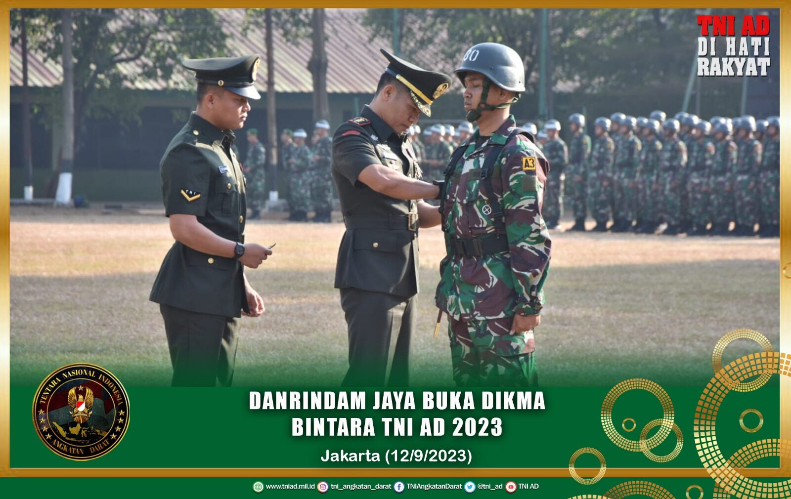 Danrindam Jaya Buka Dikma Bintara TNI AD 2023