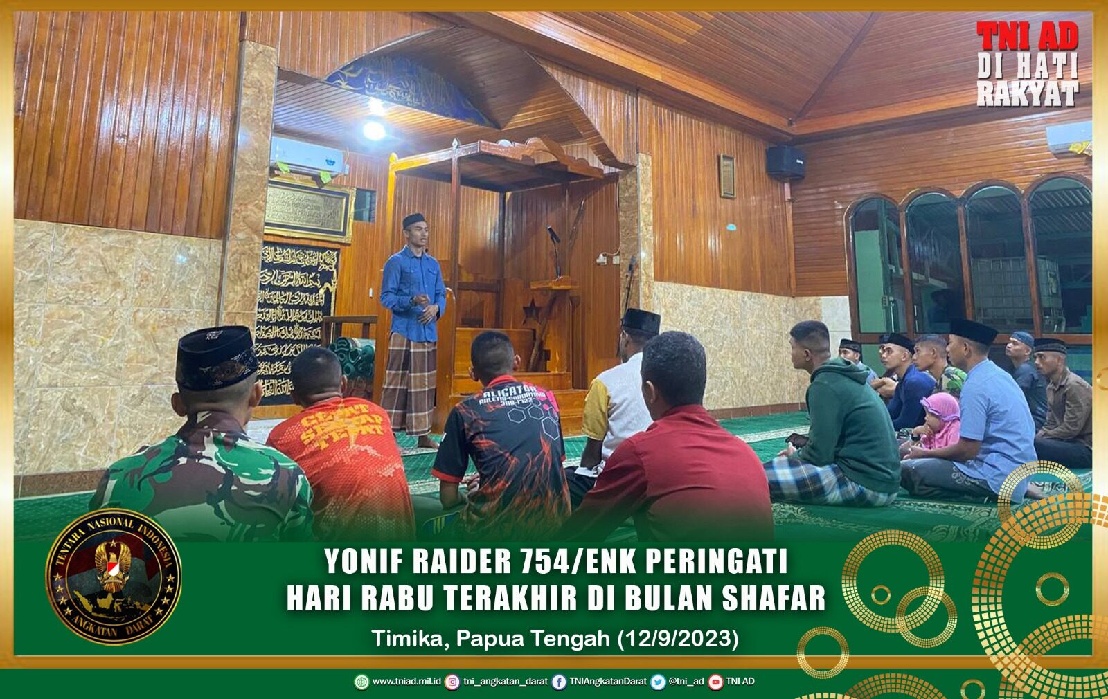 Yonif Raider 754/ENK Peringati Hari Rabu Terakhir di Bulan Shafar