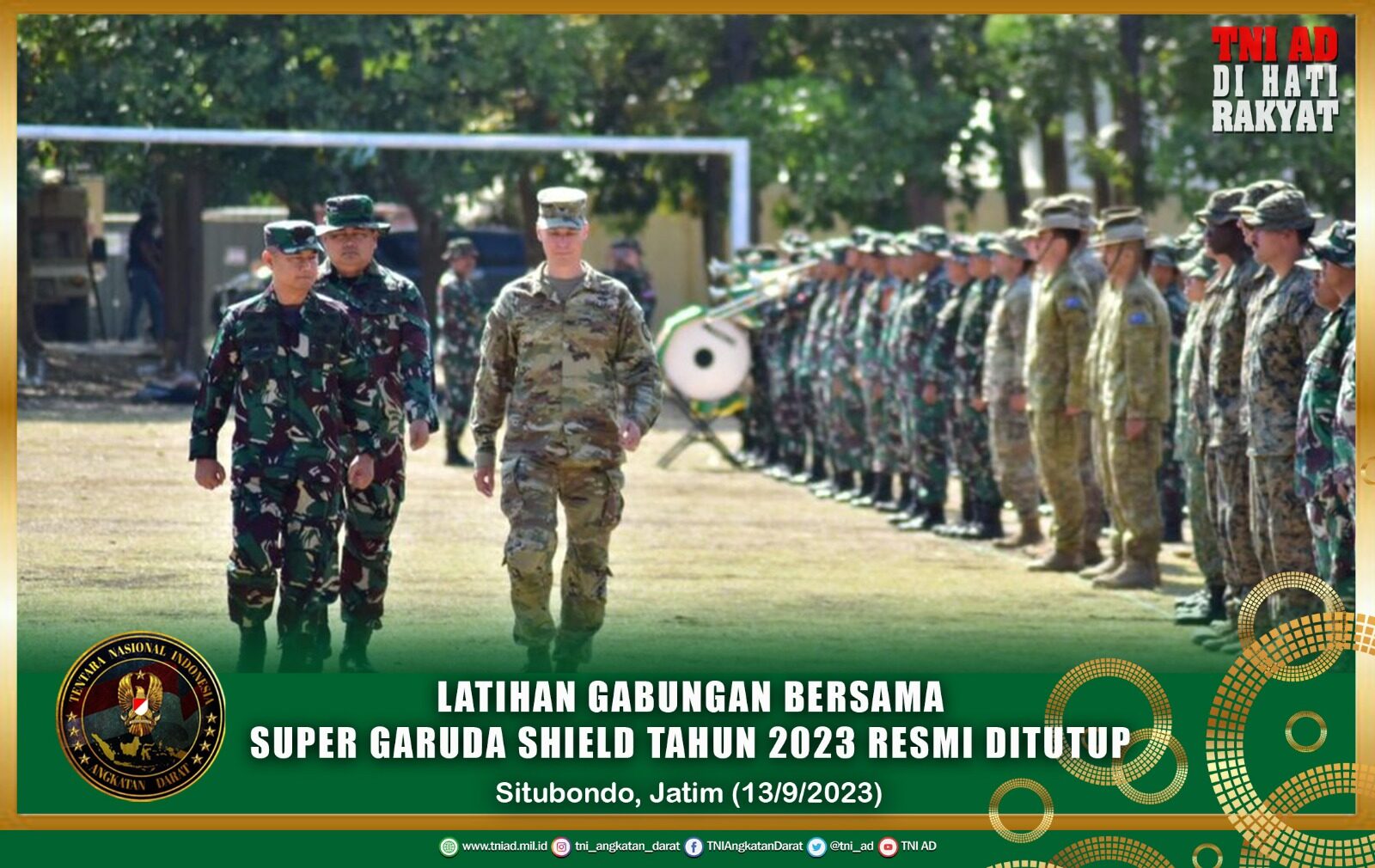 Latihan Gabungan Bersama Super Garuda Shield Tahun 2023 Resmi Ditutup