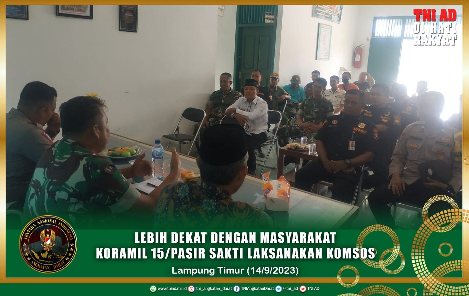 Lebih Dekat Dengan Masyarakat Koramil 15/Pasir Sakti, Kodim 0429/Lamtim Laksanakan Komsos