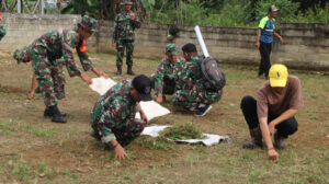 Kodim 1002/HST Karya Bakti Sambut HUT TNI ke-78 Tahun 2023