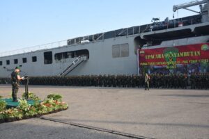 Usai Laksanakan Tugas, Prajurit Satgas Yonif 132/Bima Sakti Kembali Dari Tugas Operasi
