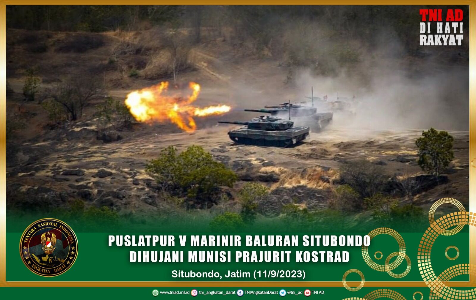 Puslatpur V Marinir Baluran Situbondo Dihujani Munisi Prajurit Kostrad