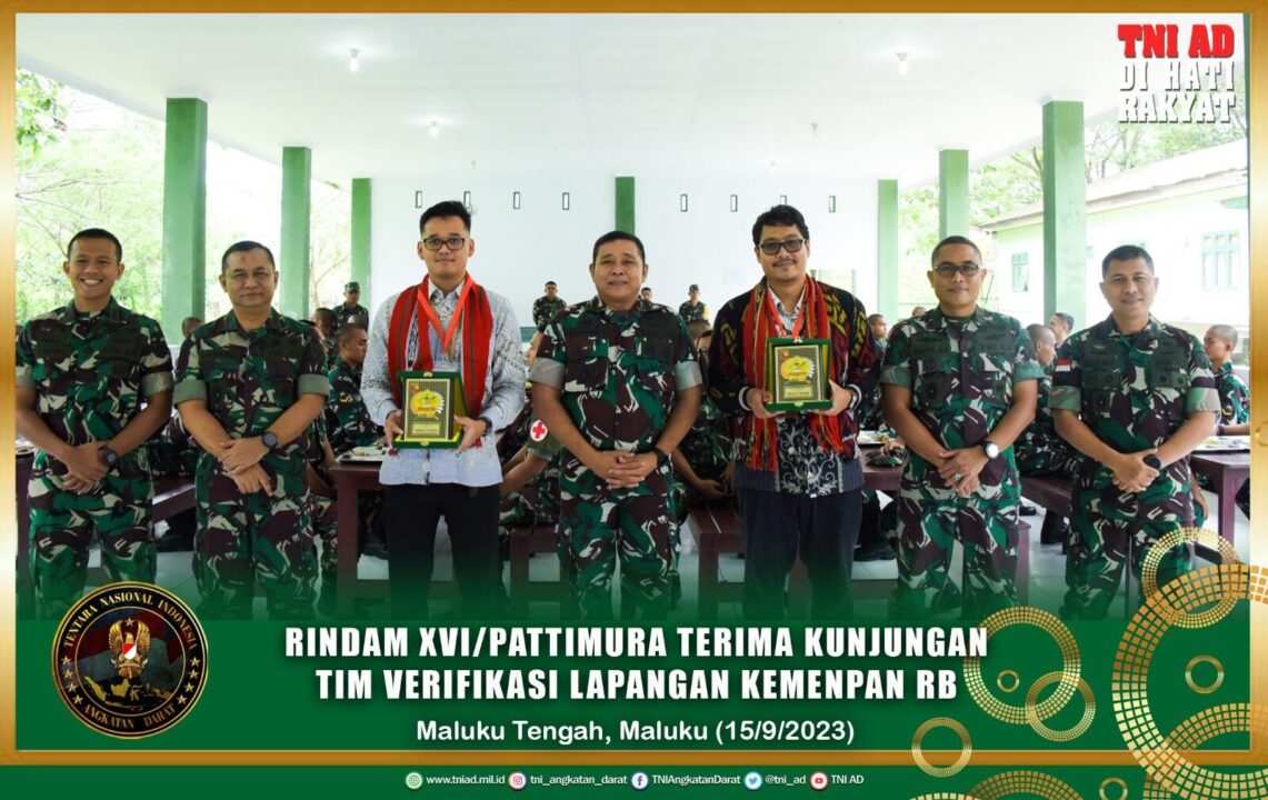 Rindam XVI/Pattimura Terima Kunjungan Tim Verifikasi Lapangan Kemenpan RB