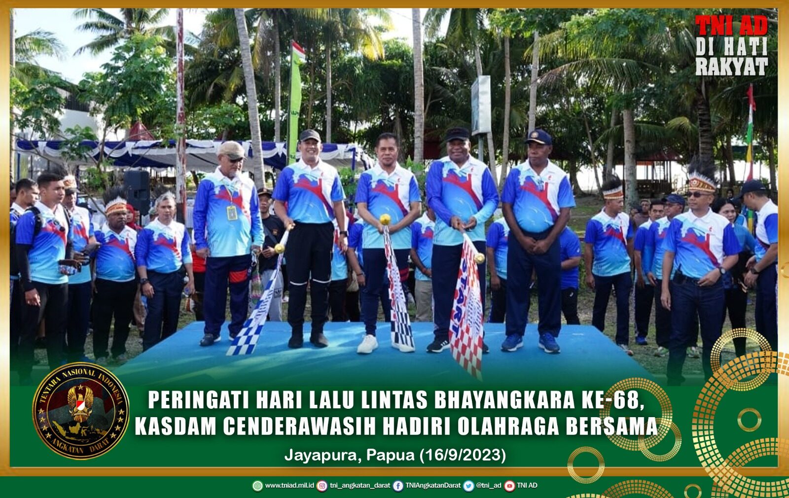 Peringati Hari Lalu Lintas Bhayangkara Ke-68, Kasdam Cenderawasih Hadiri Olahraga Bersama
