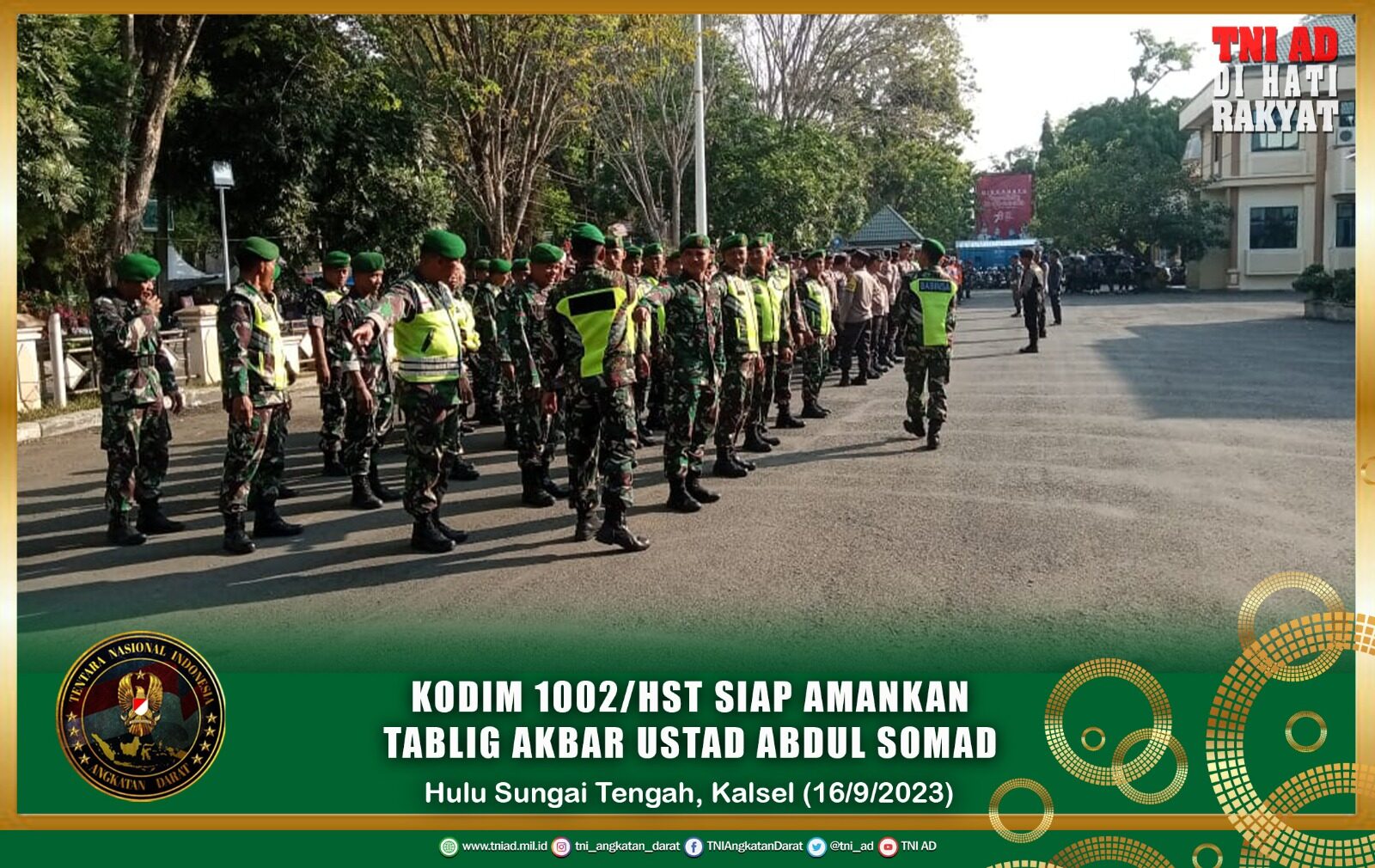 Kodim 1002/HST Siap Amankan Tablig Akbar Ustad Abdul Somad