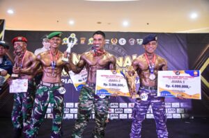 Ikut Serta Dalam Nasional Event Body Fitnes, Prajurit Korem 143/HO Sabet Medali