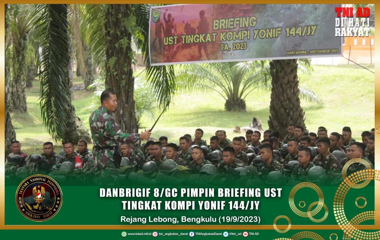 Danbrigif 8/GC Pimpin Briefing UST Tingkat Kompi Yonif 144/JY