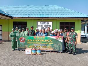 Kodim 1002/HST Anjangsana Sambut HUT ke-78 TNI