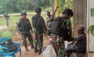Satgas Pamtas RI - PNG Yonif 111/KB Pantau Stabilitas Keamanan di Wilayah Pedalaman Kab. Boven Digoel