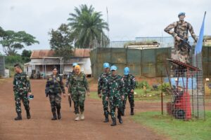 Satgas Kizi TNI Konga XX-T Monusco Terima Kunjungan Tim Inspeksi OEI Monusco