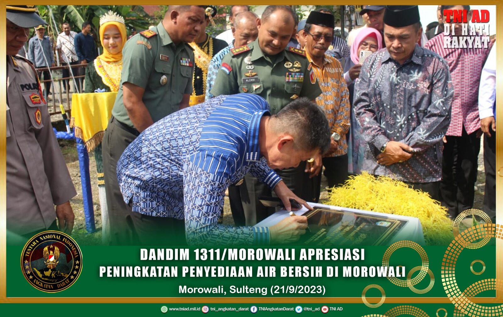 Dandim 1311/Morowali Apresiasi Peningkatan Penyediaan Air Bersih di Morowali