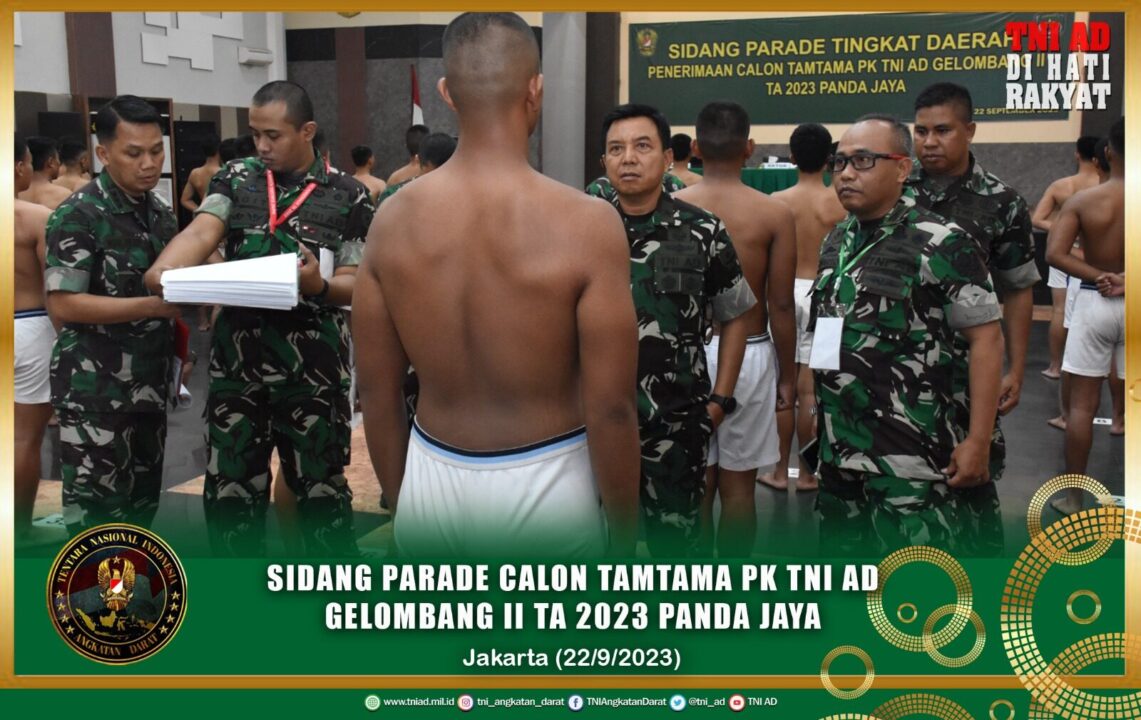 Sidang Parade Calon Tamtama PK TNI AD Gelombang II TA 2023 Panda Jaya