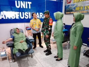 Bantu Ketersedian Stok Darah, Kodim 1002/HST dan Yonif 621/Mtg Gelar Baksos Donor Darah Sambut HUT TNI ke-78