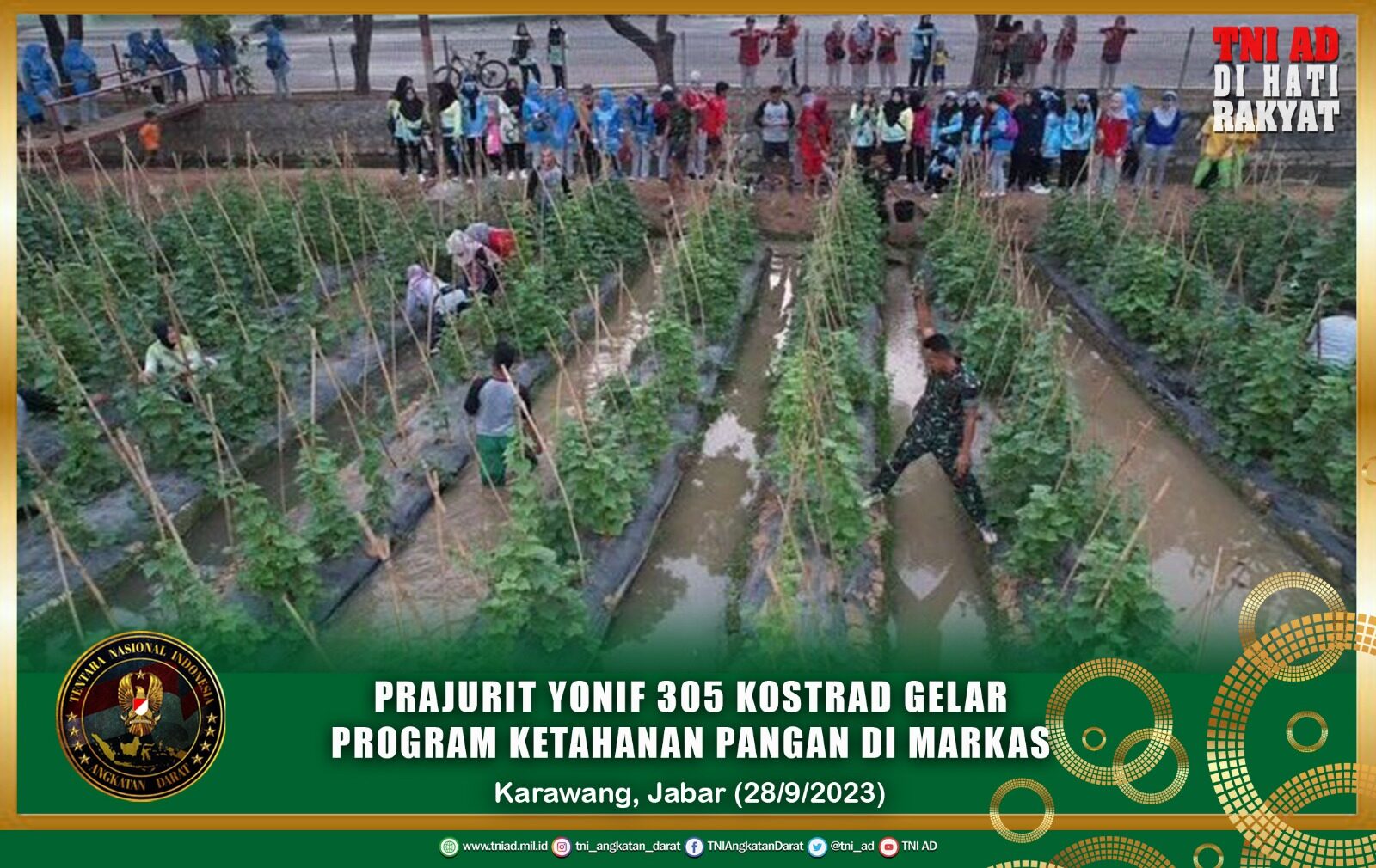 Prajurit Yonif 305 Kostrad Gelar Program Ketahanan Pangan di Markas