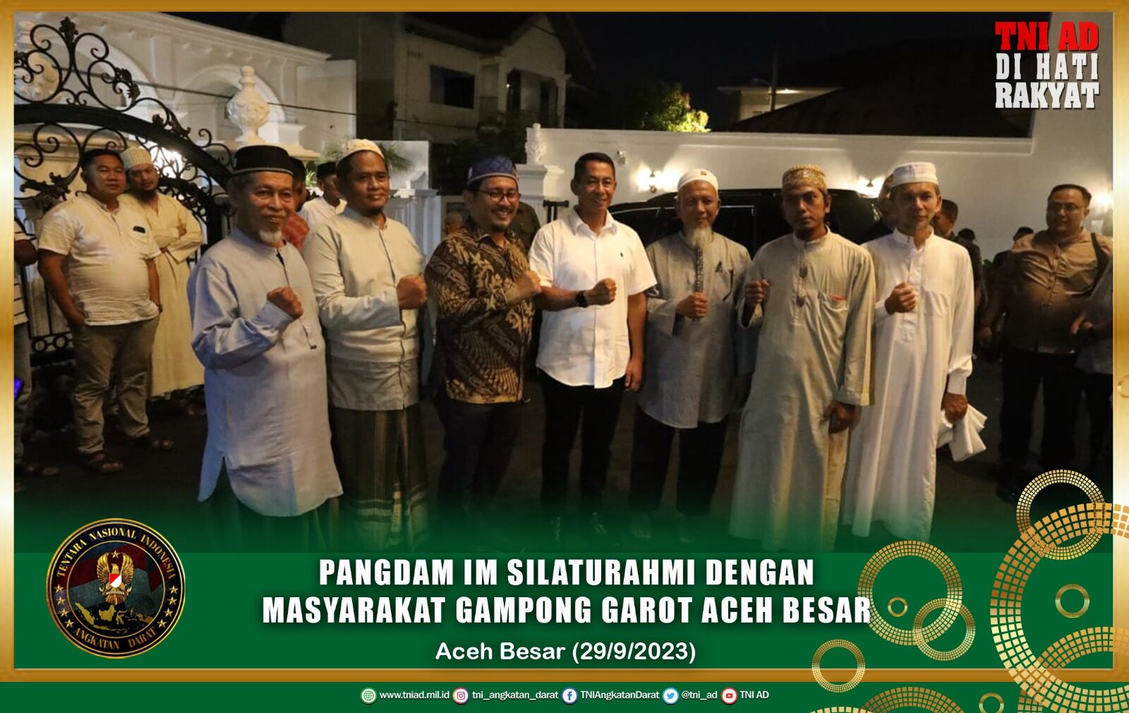 Pangdam IM Silaturahmi Dengan Masyarakat Gampong Garot Aceh Besar