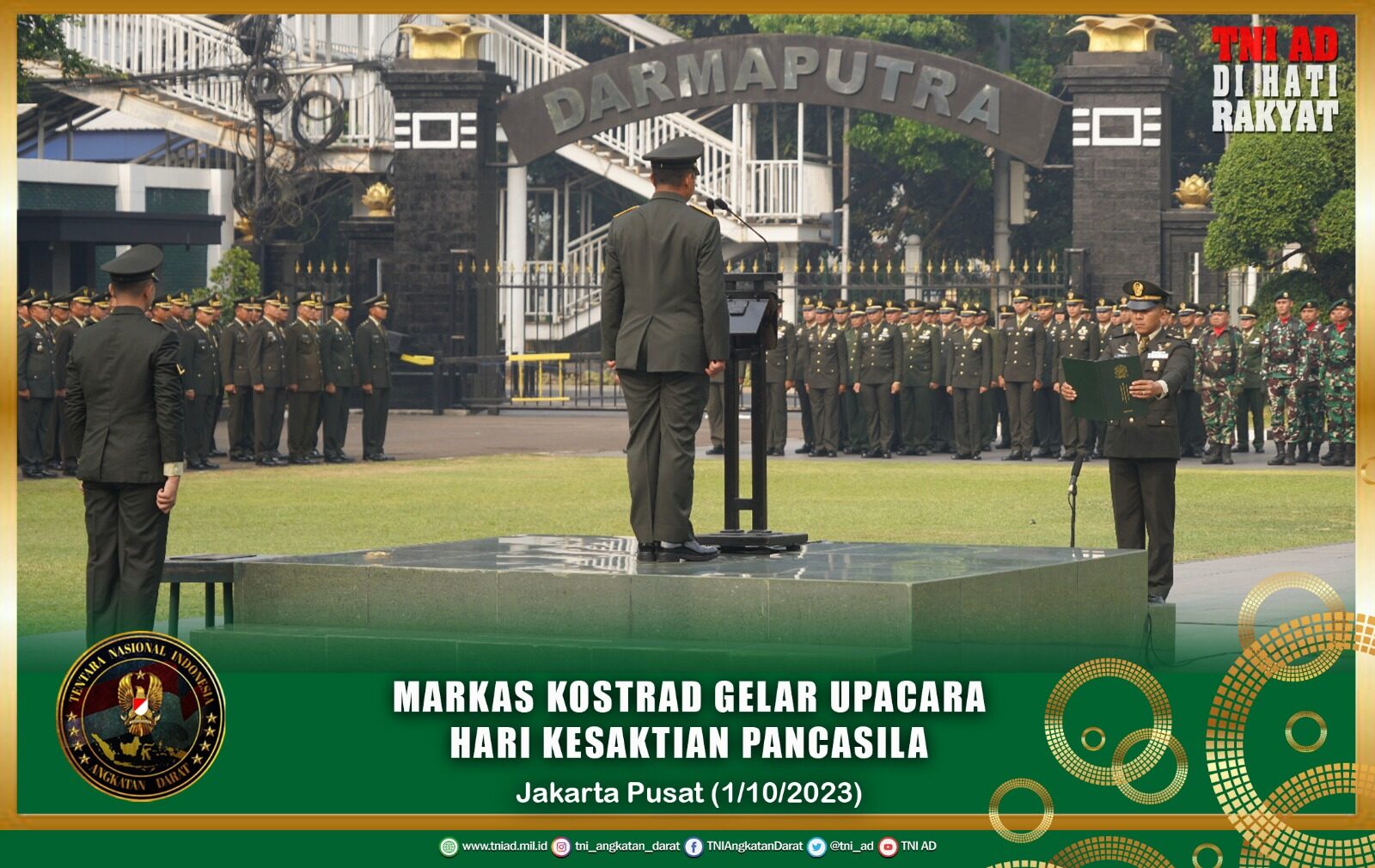 Markas Kostrad Gelar Upacara Hari Kesaktian Pancasila