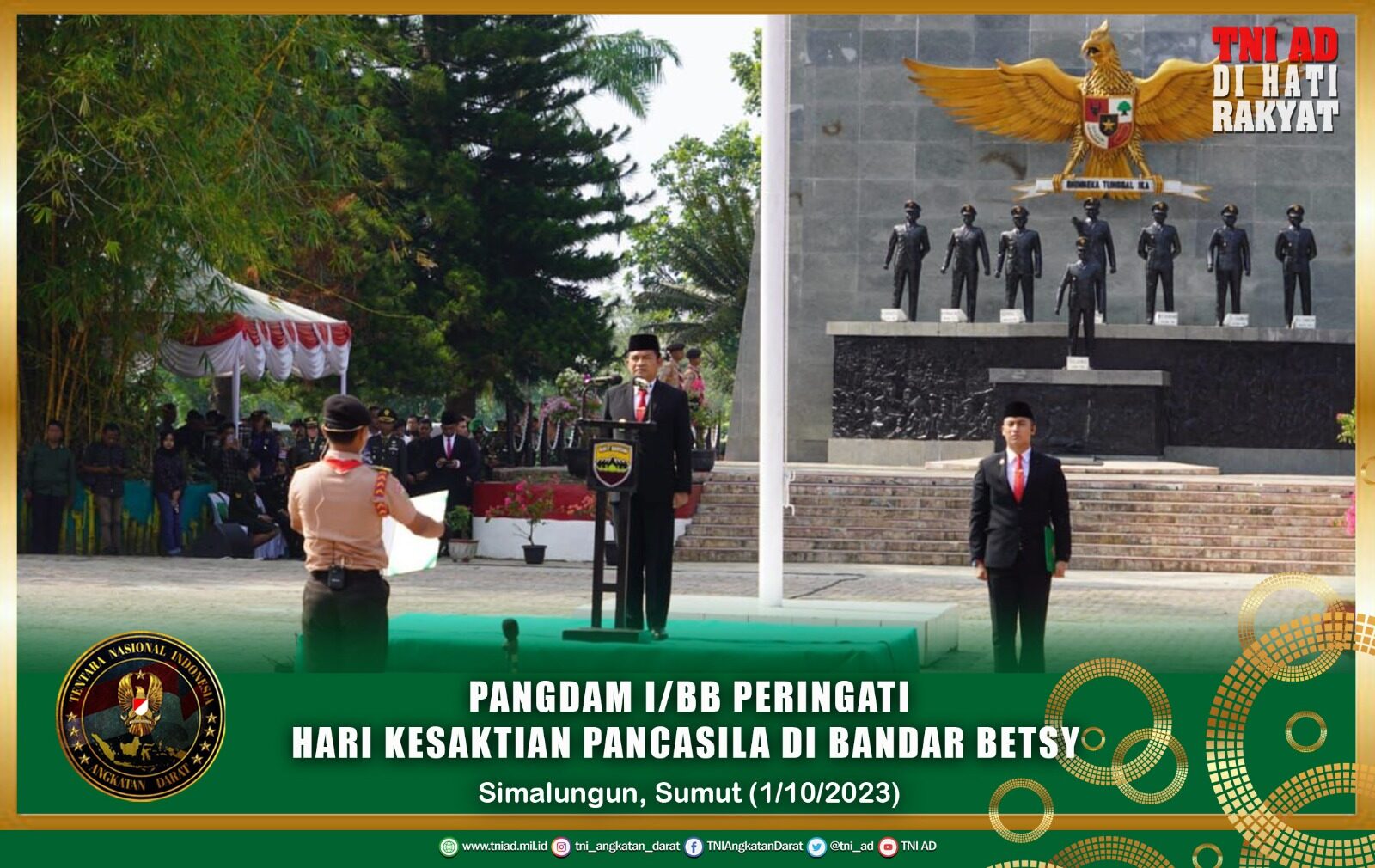 Pangdam I/BB Peringati Hari Kesaktian Pancasila di Bandar Betsy