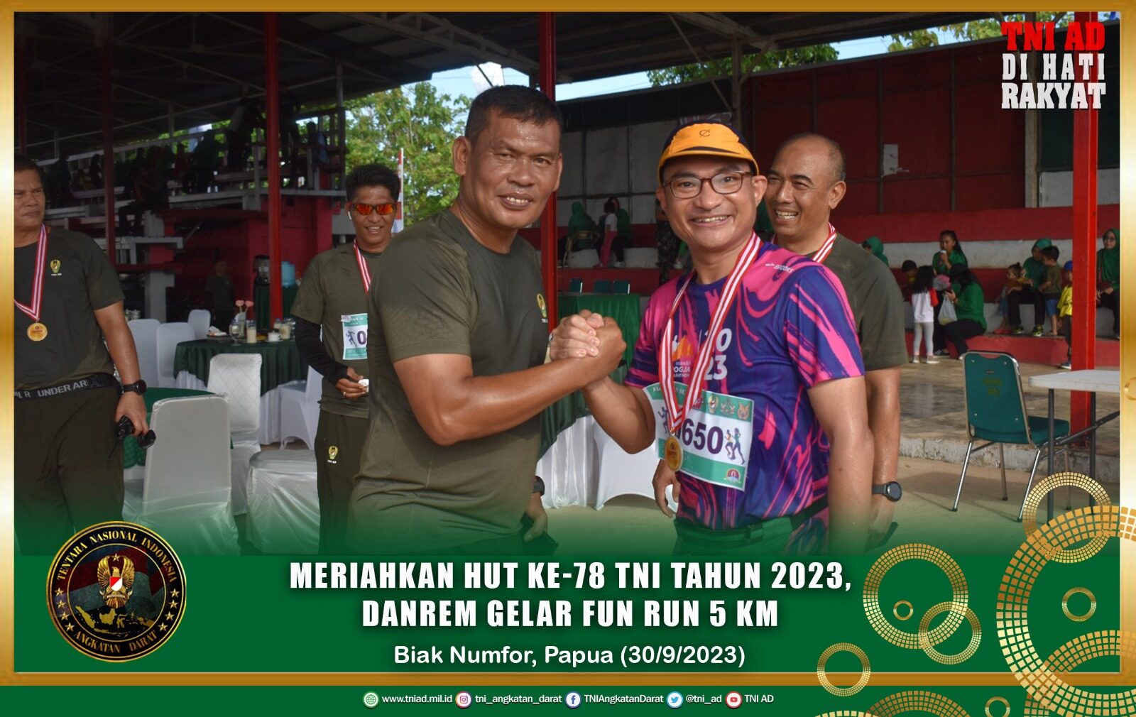 Meriahkan HUT Ke-78 TNI Tahun 2023, Danrem Gelar Fun Run 5 Km