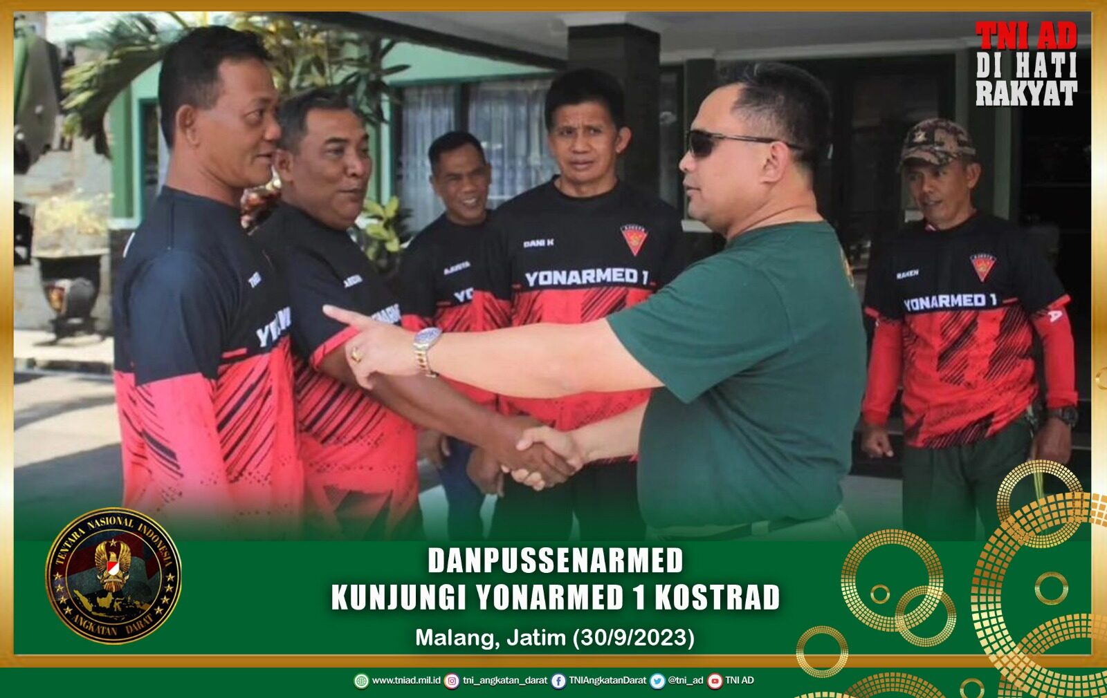 Danpussenarmed Kunjungi Yonarmed 1 Kostrad