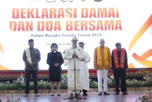 Serukan Deklarasi Damai, Pangdam IX/Udayana Hadiri Doa Bersama Dalam Rangka Pemilu Tahun 2024