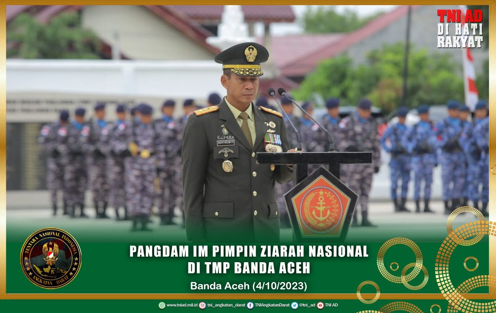 Pangdam IM Pimpin Ziarah Nasional di TMP Banda Aceh