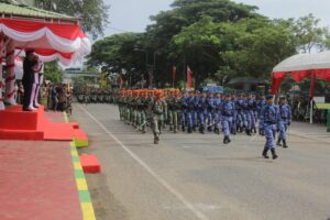 Upacara HUT TNI ke-78 Tahun 2023 di Kodam Iskandar Muda, "TNI Patriot NKRI Pengawal Demokrasi Untuk Indonesia Maju"