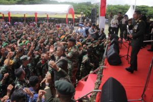 Upacara HUT TNI ke-78 Tahun 2023 di Kodam Iskandar Muda, "TNI Patriot NKRI Pengawal Demokrasi Untuk Indonesia Maju"