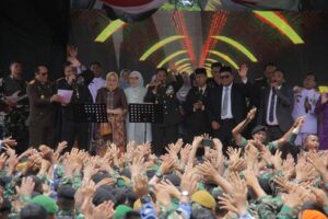 Upacara HUT TNI ke-78 Tahun 2023 di Kodam Iskandar Muda, "TNI Patriot NKRI Pengawal Demokrasi Untuk Indonesia Maju"