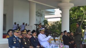 Upacara HUT Ke-78 TNI Tahun 2023 di Wilayah NTT "TNI Patriot NKRI Pengawal Demokrasi Untuk Indonesia Maju"