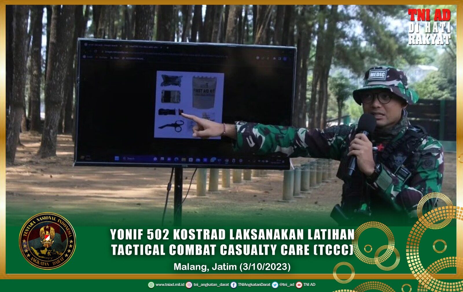 Yonif 502 Kostrad Laksanakan Latihan Tactical Combat Casualty Care (TCCC)